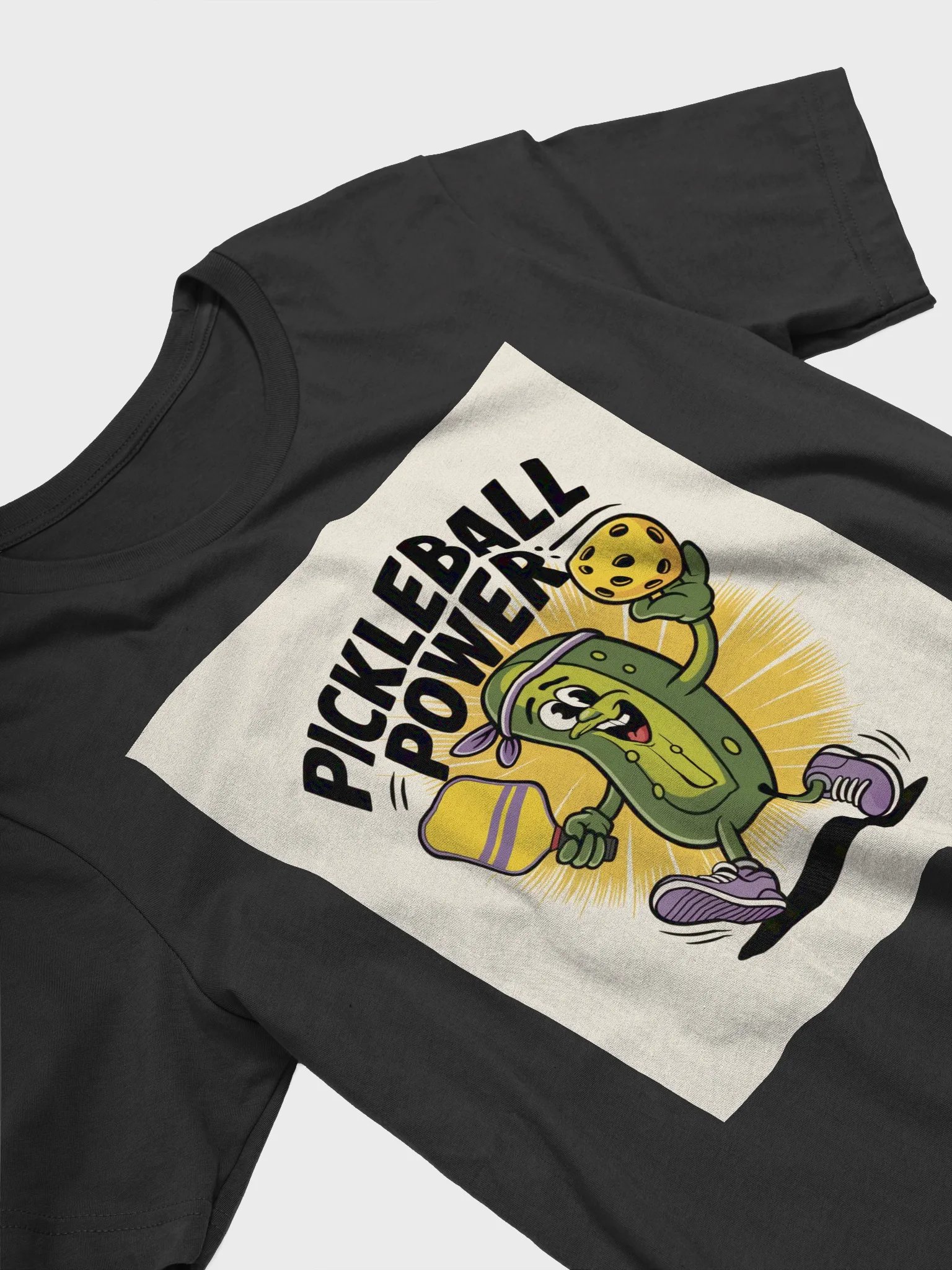 Pickleball Power T-Shirt – Fun Pickle Character Design product image (23)
