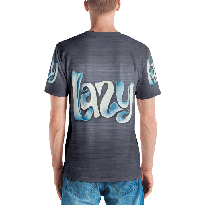 Lazy Typography T shirt product image (2)