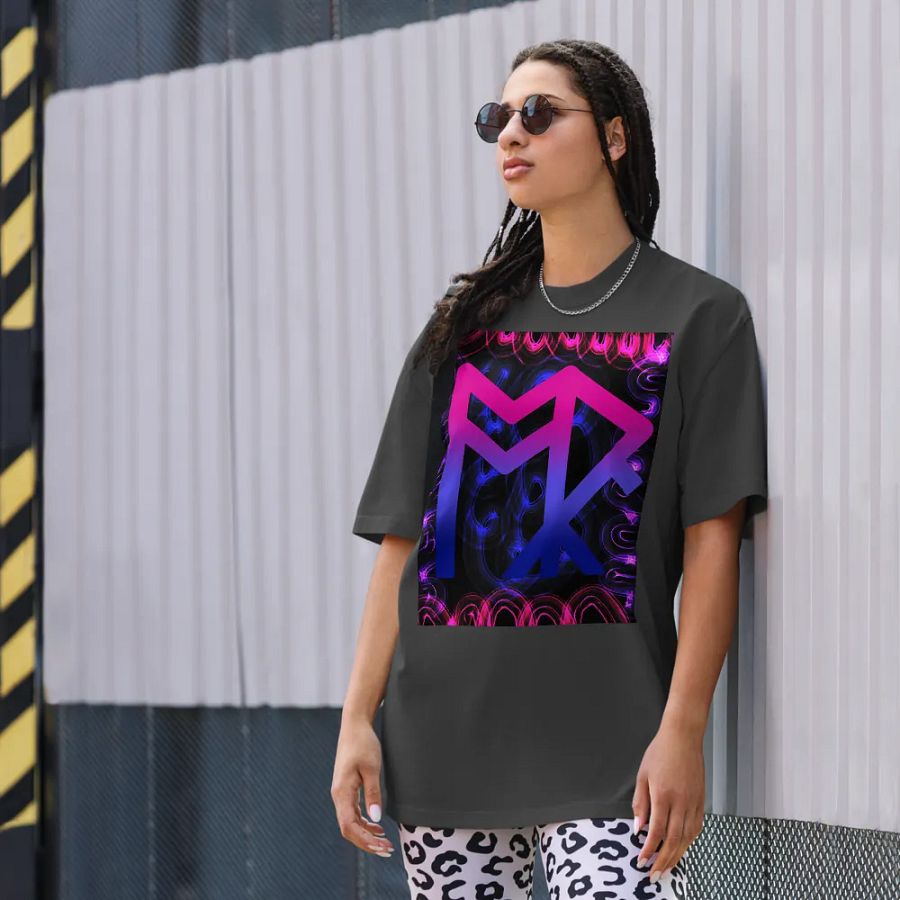 ToRk Rune Oversized Faded T-Shirt (Bisexual Tones) product image (8)
