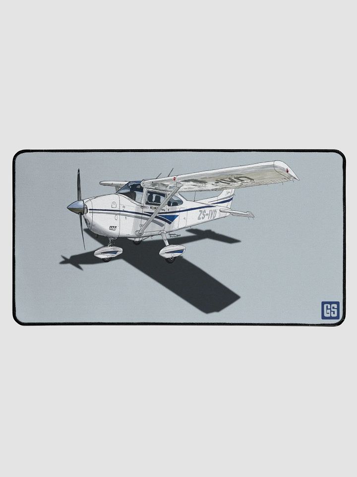 Cessna 182 Skylane ZS-IVD Desk Mat Ideal Aviation Gift with Blue Background product image (1)