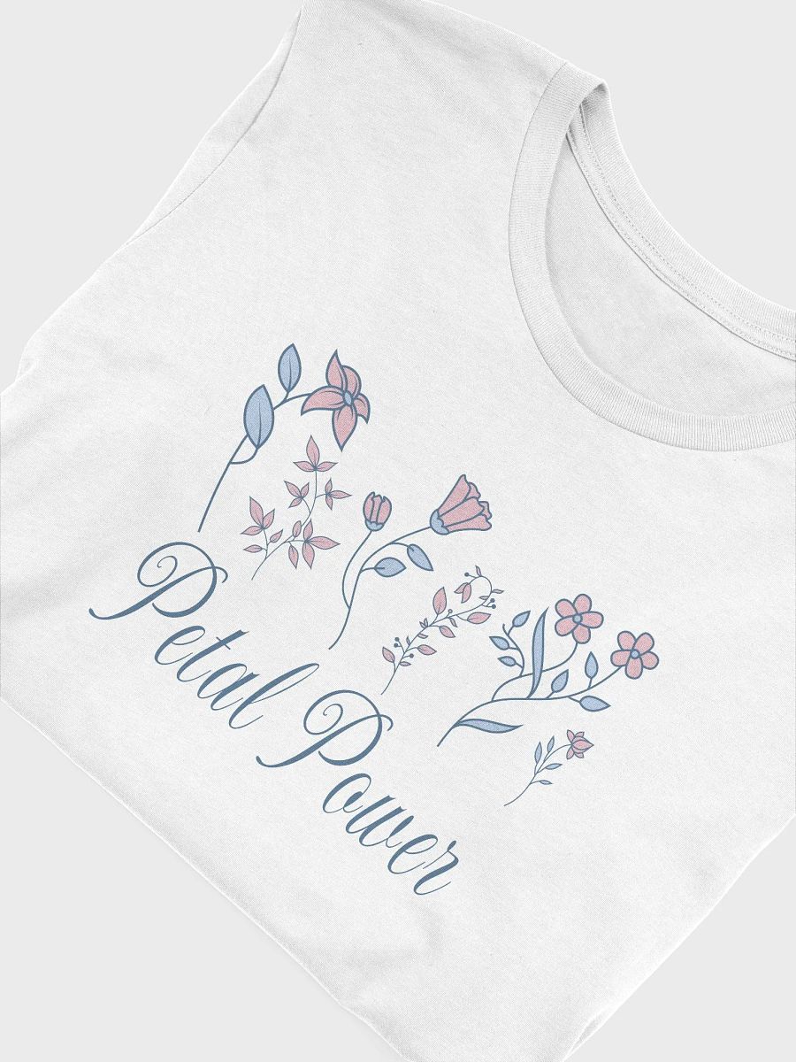 Petal Power Floral T-Shirt, Feminine Flower Tee, Cute Boho Botanical Shirt, Minimalist Wildflower Design, Gift for Garden Lovers product image (2)