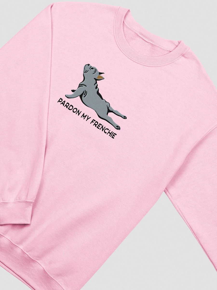 Pardon My Frenchie Sweatshirt (Embroidered) of a French Bulldog(Blue) product image (5)