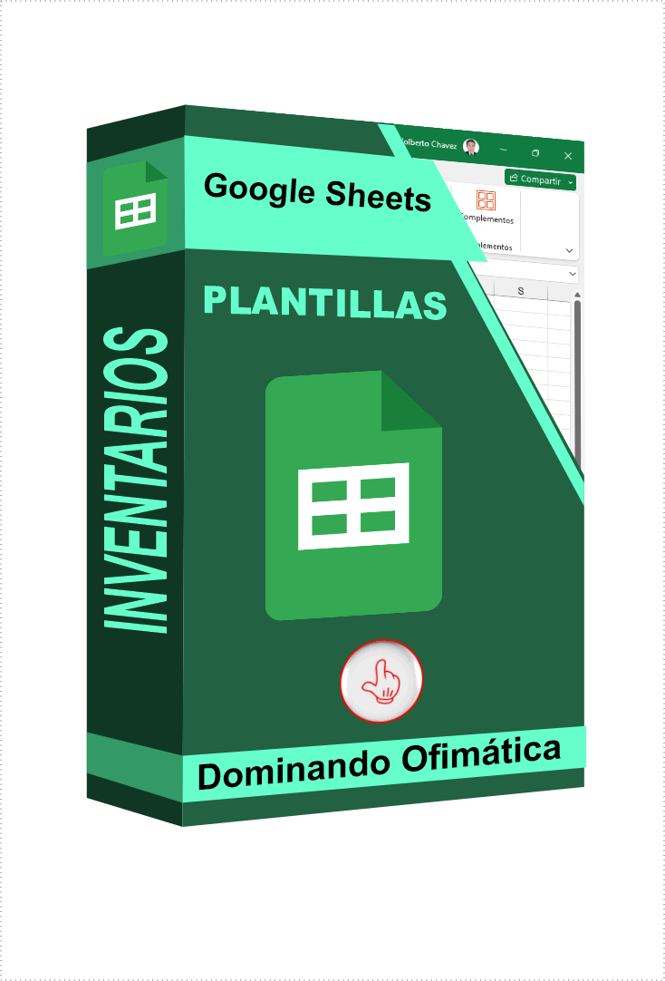 Inventario con entradas, salidas y stock en Google Sheets product image (1)