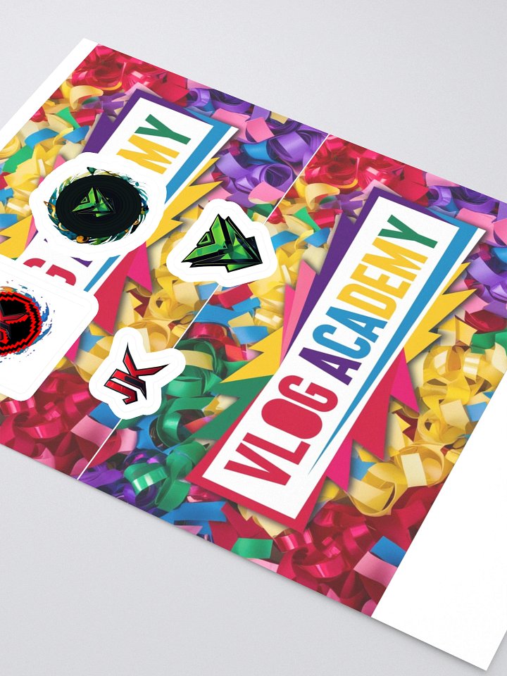Joshua and Vincent Kiss Cut Sticker Sheet with Custom Background product image (2)