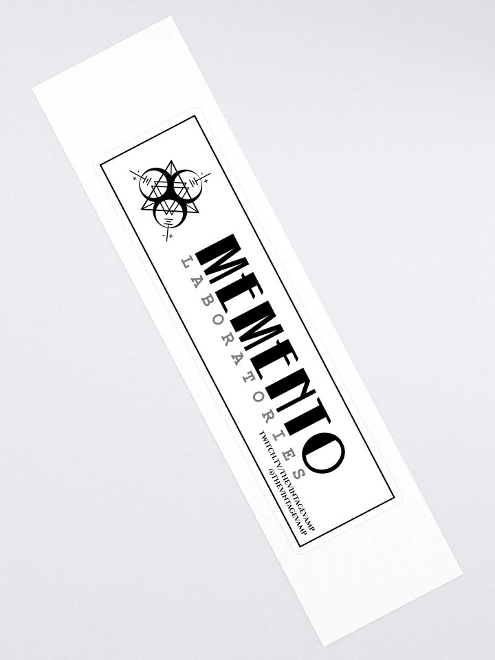 Memento Laboratories Logo [White] Bumper Sticker product image (2)