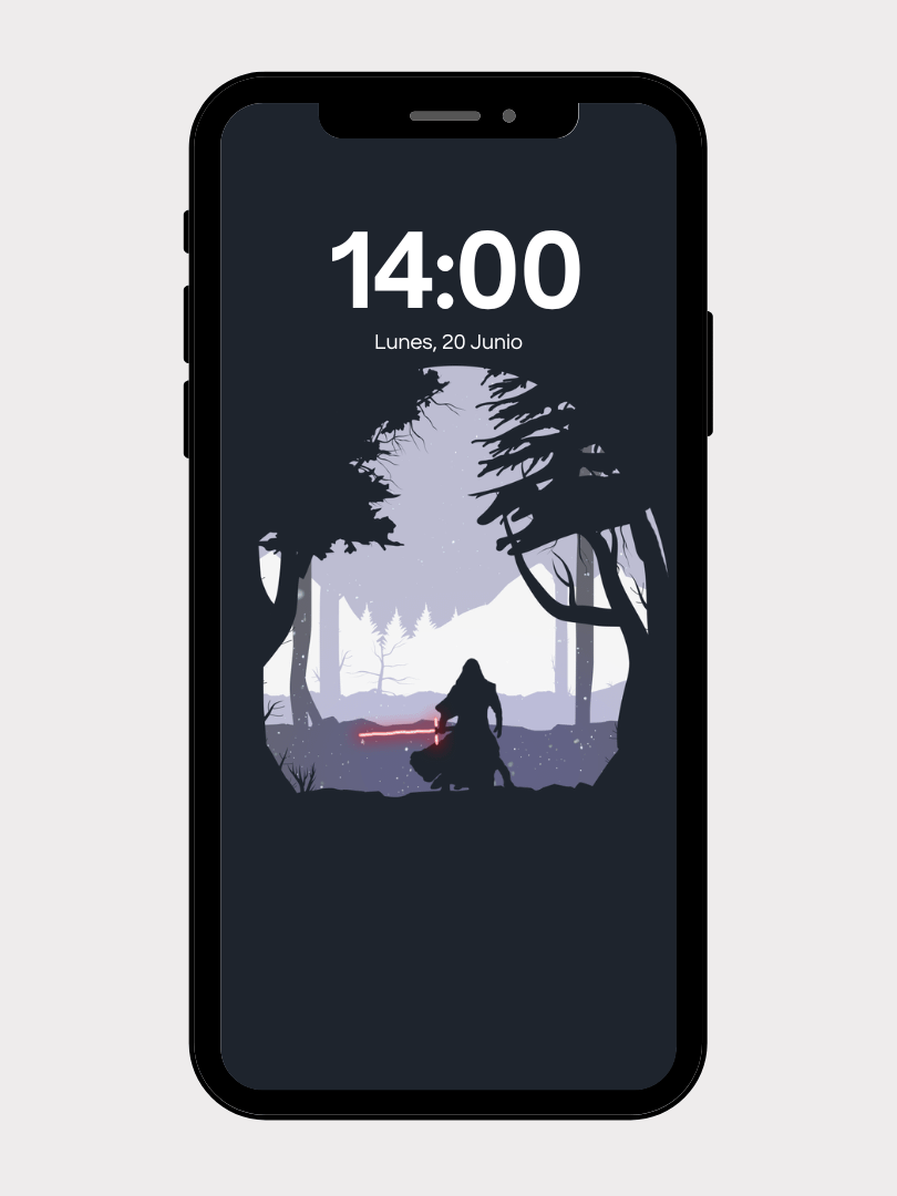 Shadow of the Force – Epic Mandalorian Forest Wallpaper product image (1)