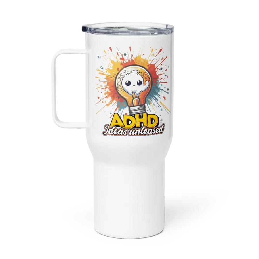 ADHD Ideas Unleashed Travel Mug with a Handle product image (1)