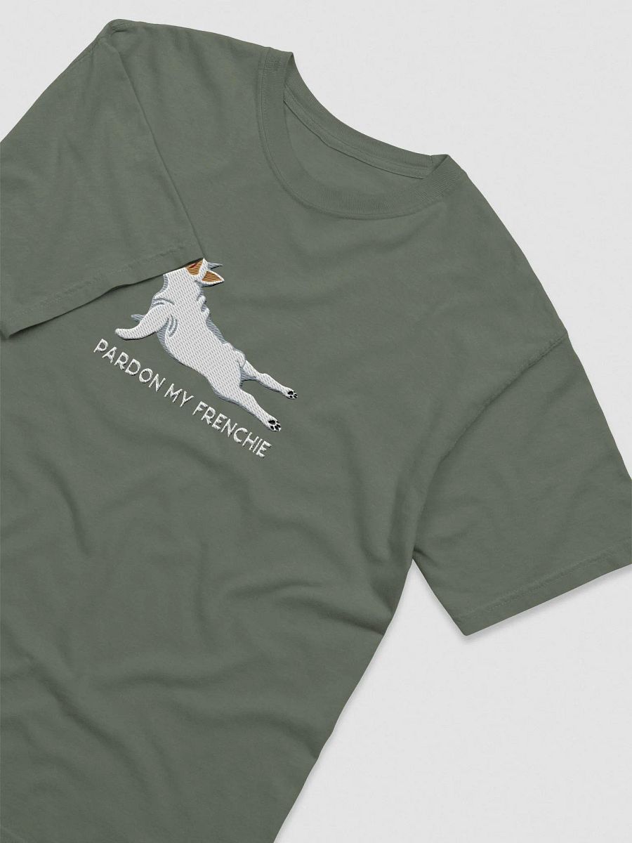 Pardon My Frenchie T-Shirt(Embroidered) of a French Bulldog(Pied) product image (10)