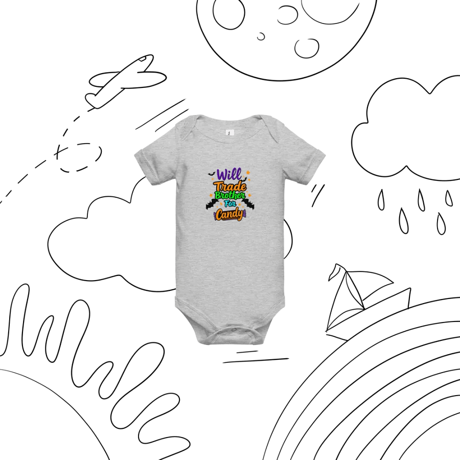 Will Trade Brother For Candy Baby Romper Onesie product image (6)