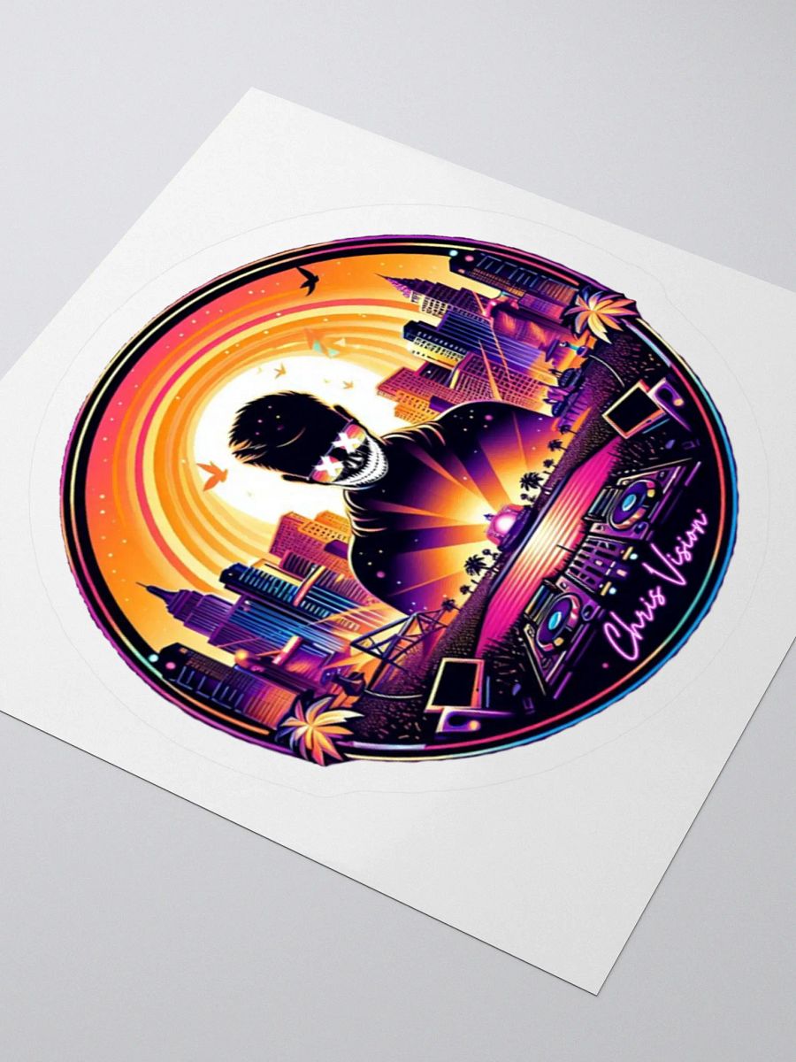 Sunset DJ Vibes - Kiss Cut Sticker Set product image (7)