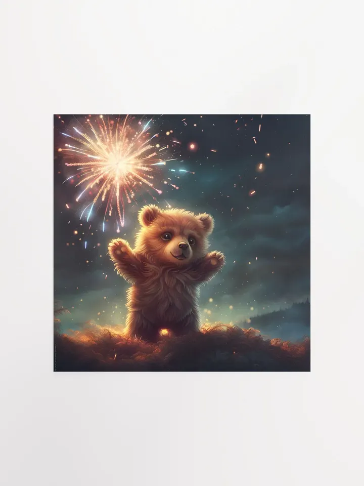 Fireworks Bear Poster product image (1)