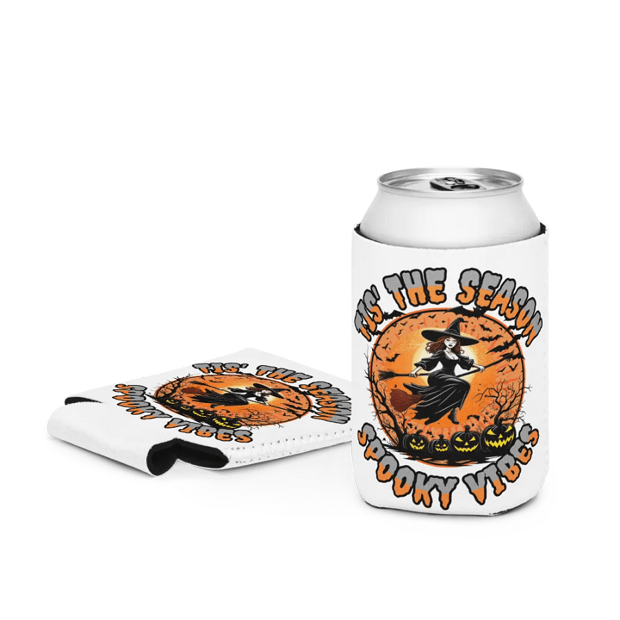 Tis The Season Spooky Vibes Witchy Halloween Can Cooler product image (4)
