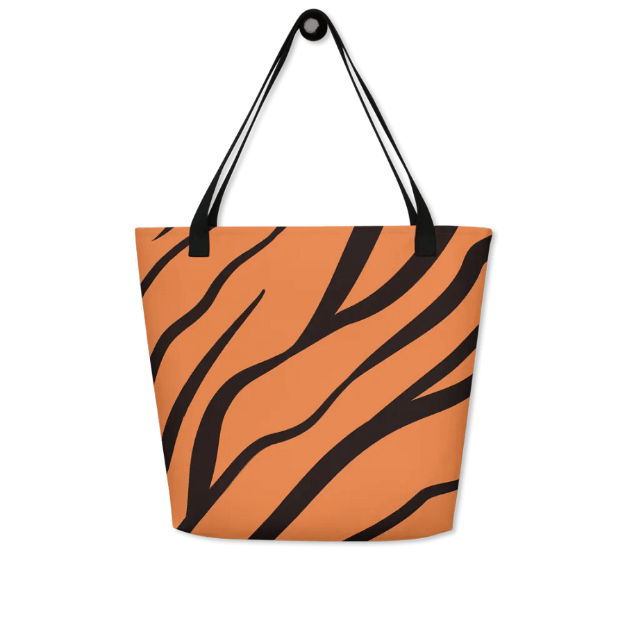 All-Over Print Large Tote Bag w/ Pocket - Tiger product image (5)