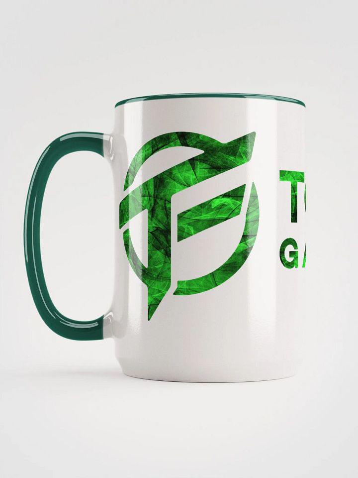 TopFrag™ Green Spiral Ceramic Mug with Color Inside product image (1)
