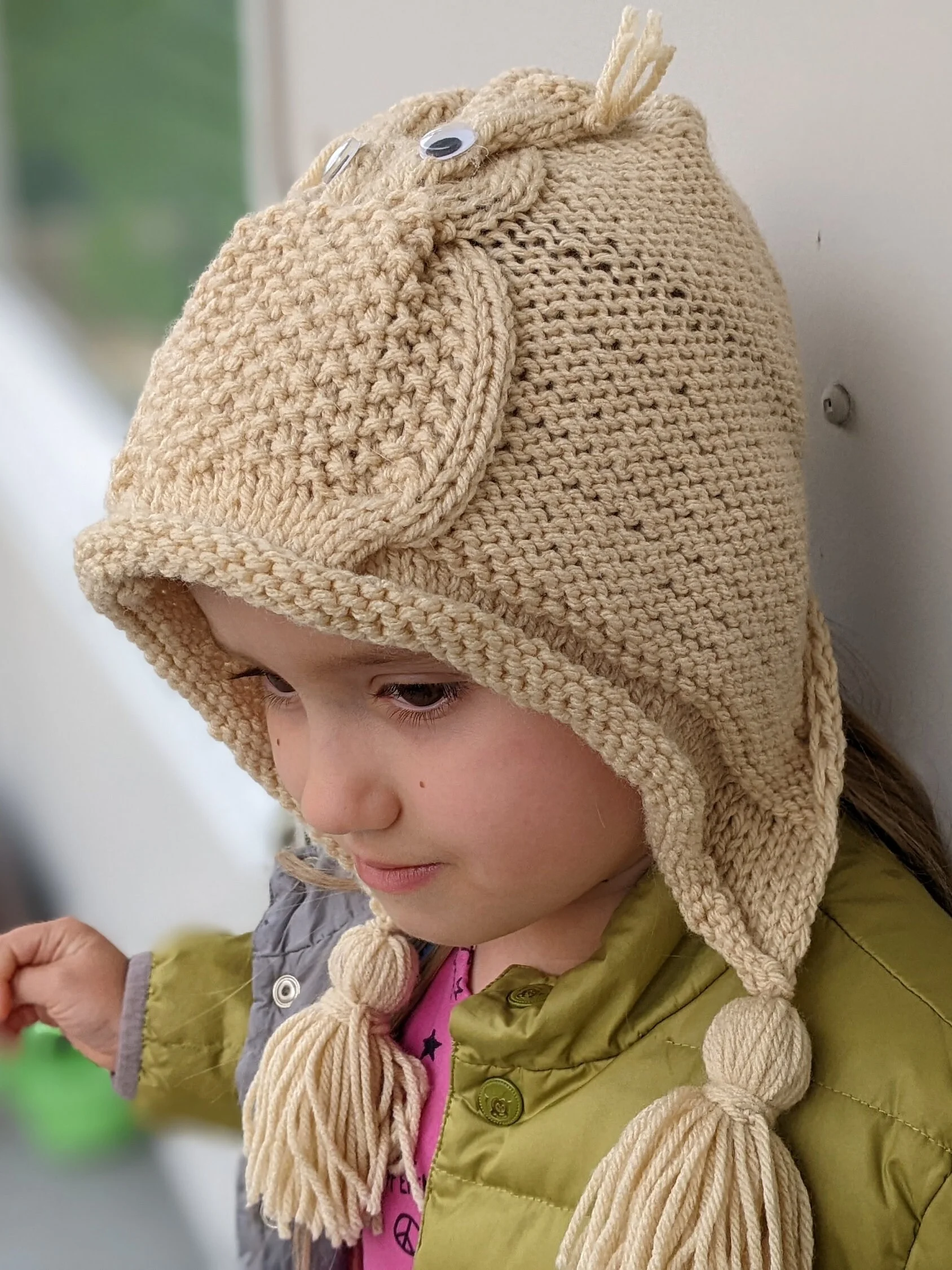 Knit Owl Hat Pattern (Toddler Size) product image (3)