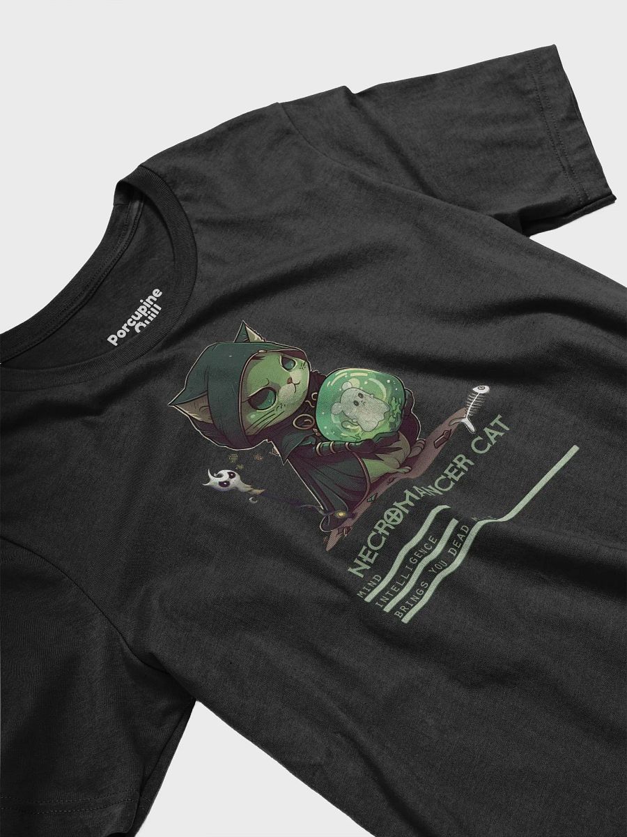 RPG Necromancer Cat unisex short sleeve T-shirt for gamers and cat lovers product image (3)