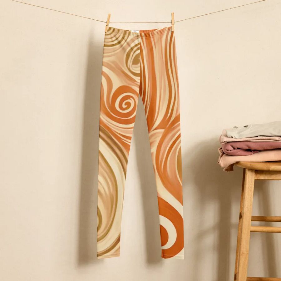 Funky Latte Liquid Tie-Dye Youth Leggings product image (6)