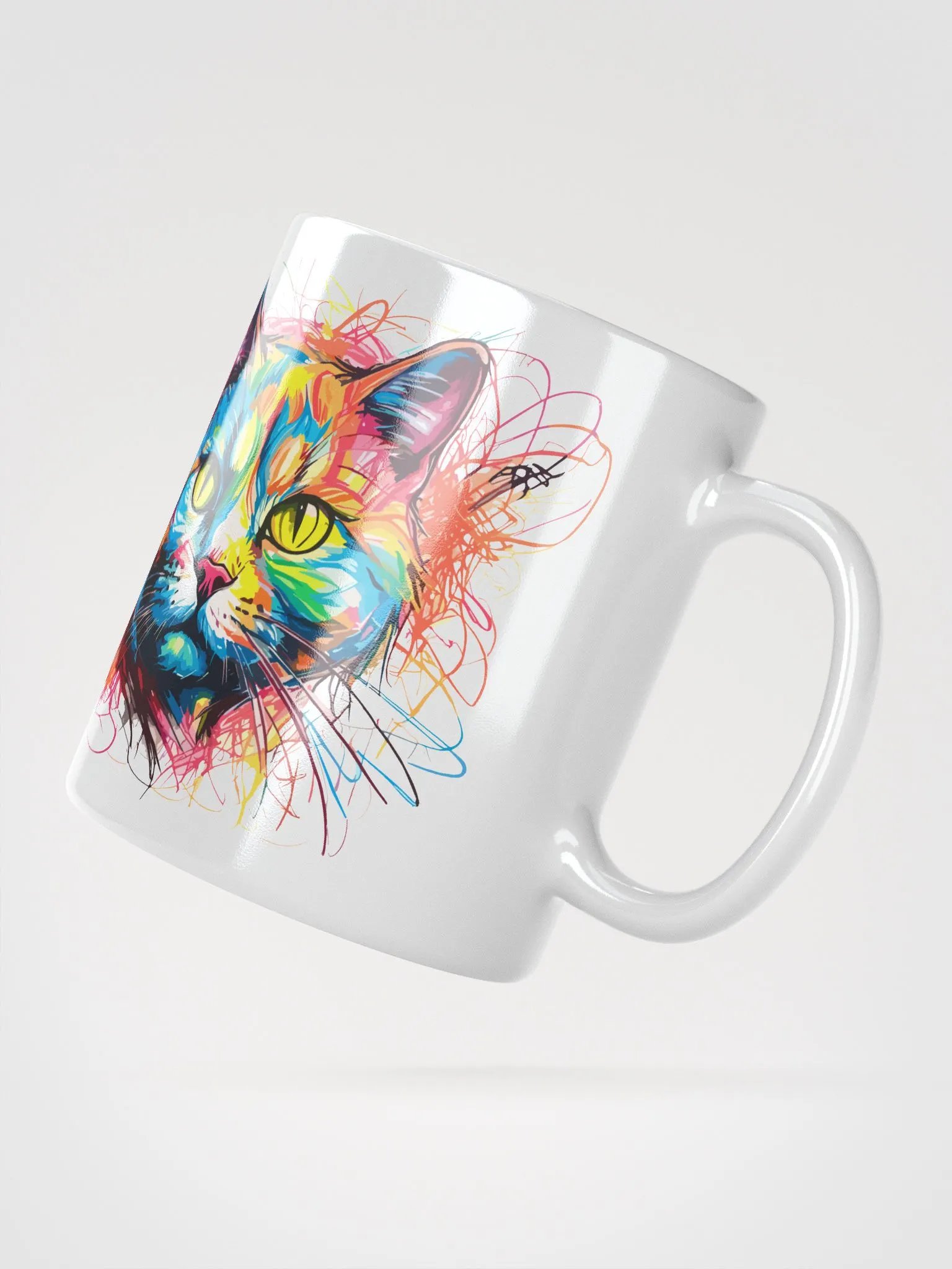 Graffiti Scribbles Cat 2 , Mug product image (3)