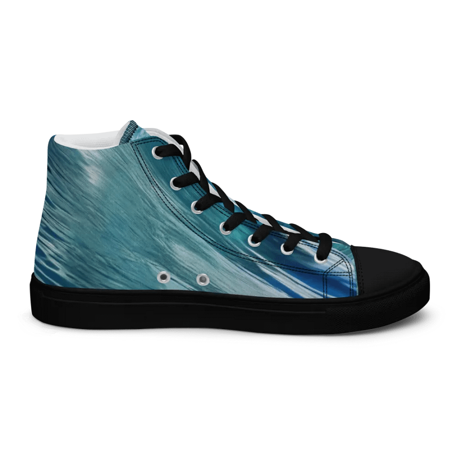 Ocean Wave High Top Canvas Shoes For Men product image (9)