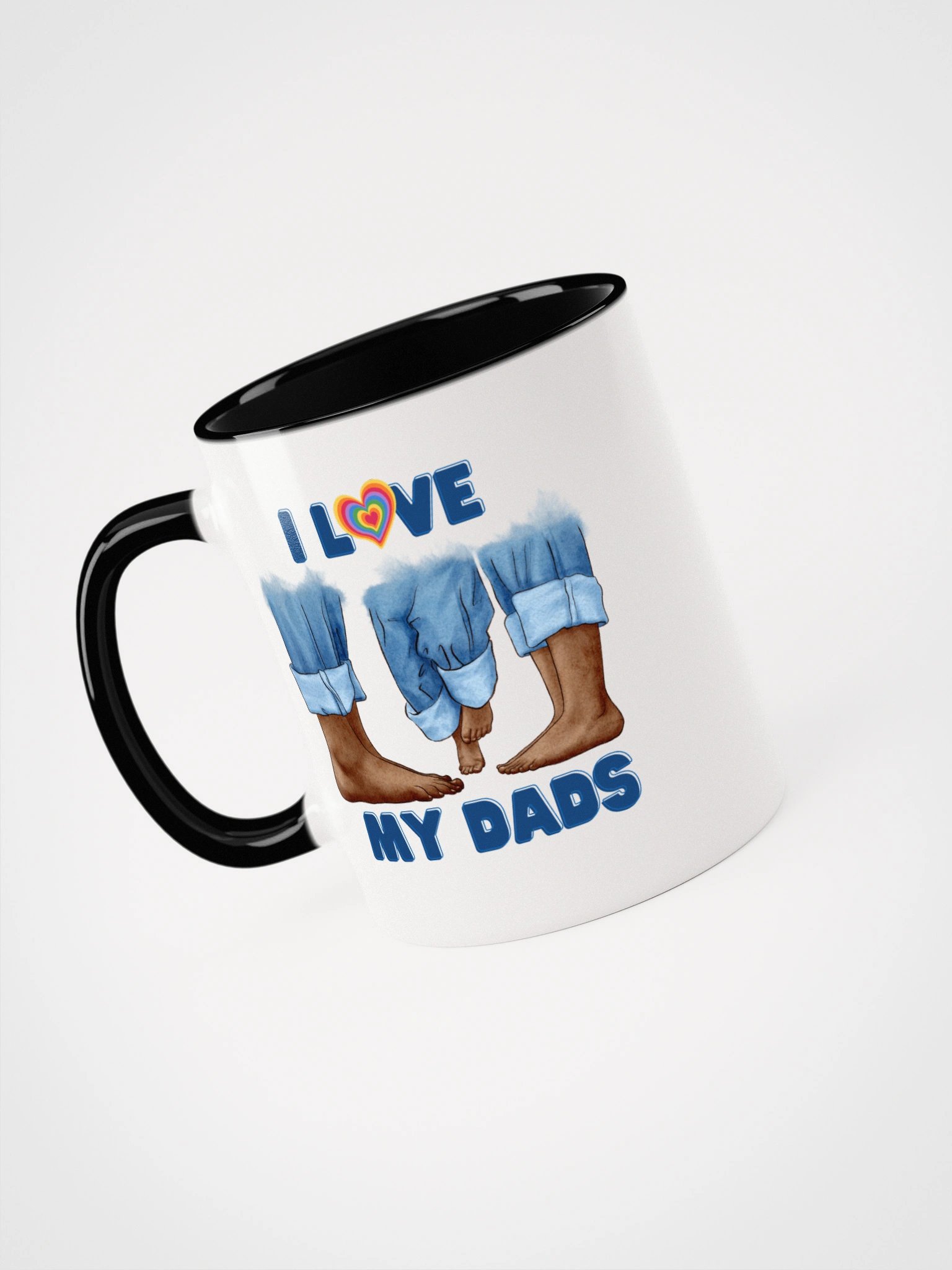 LGBTQ Two Dad Family Design for Kids Ceramic Mug with Color product image (3)