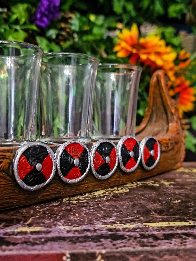 The Armored Kingdom Dragon Ship Holder with 3 Shot Glasses-Mythical Design-Dragon Build product image (3)