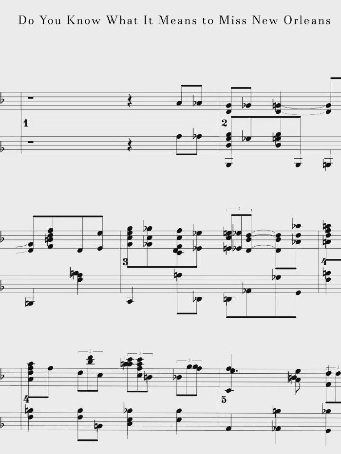Do you know what it means to miss new Orleans - Piano sheet music product image (1)
