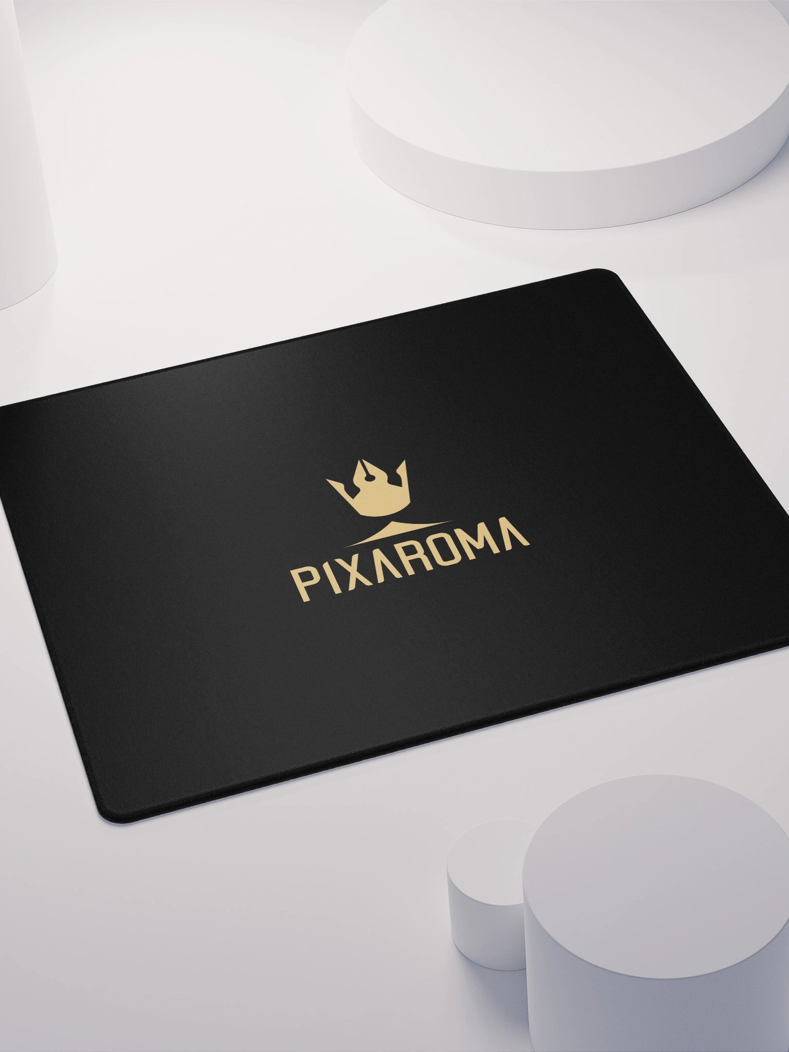 Pixaroma Gold Logo Gaming Mouse Pad (Black Edition) product image (8)
