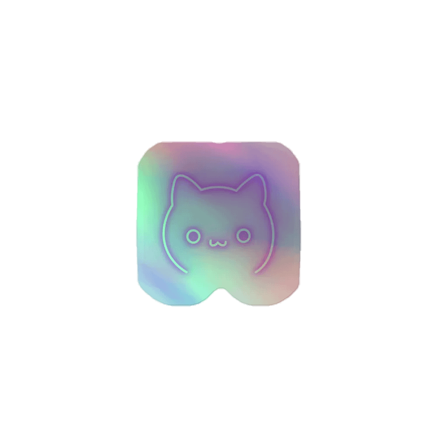 Neon cat sticker product image (1)