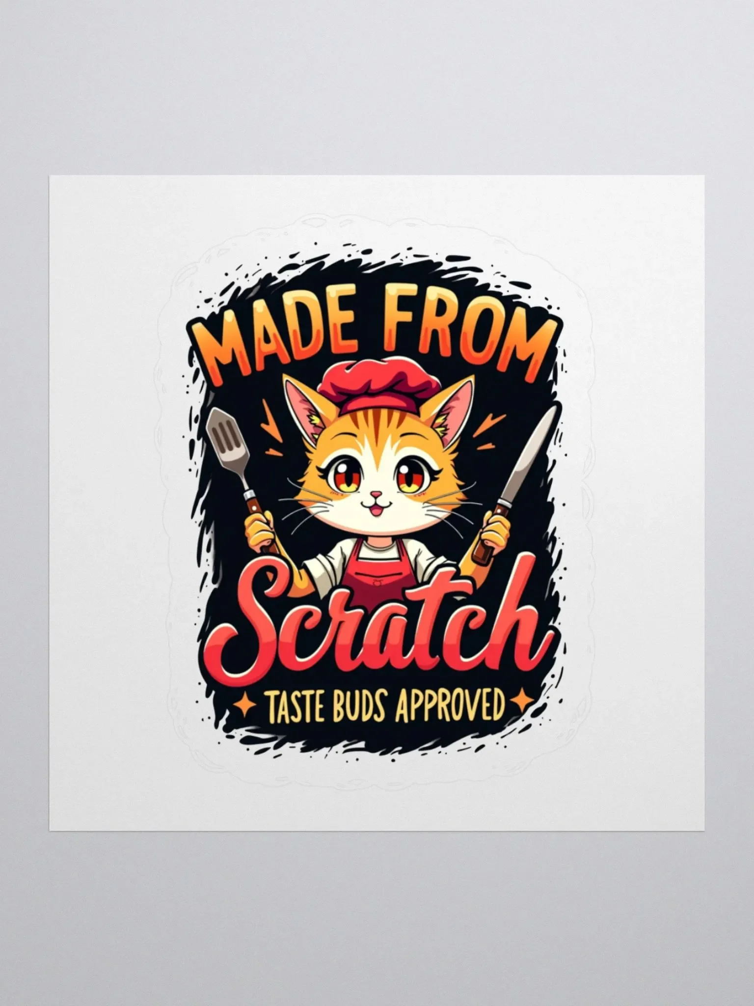 Made from Scratch Cat Chef Sticker Set product image (3)