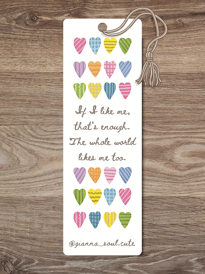 I like myself | Glitter Affirmation Bookmark product image (1)