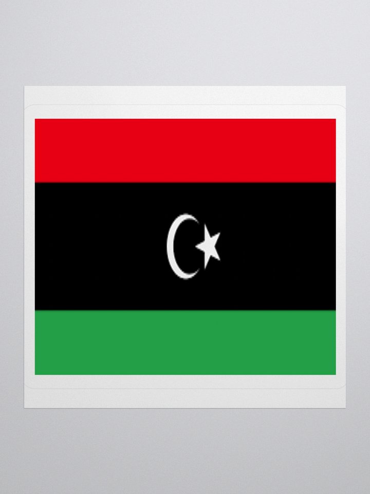 Libya Flag Sticker | Crescent Star Design | Durable Vinyl | 3 Sizes product image (3)