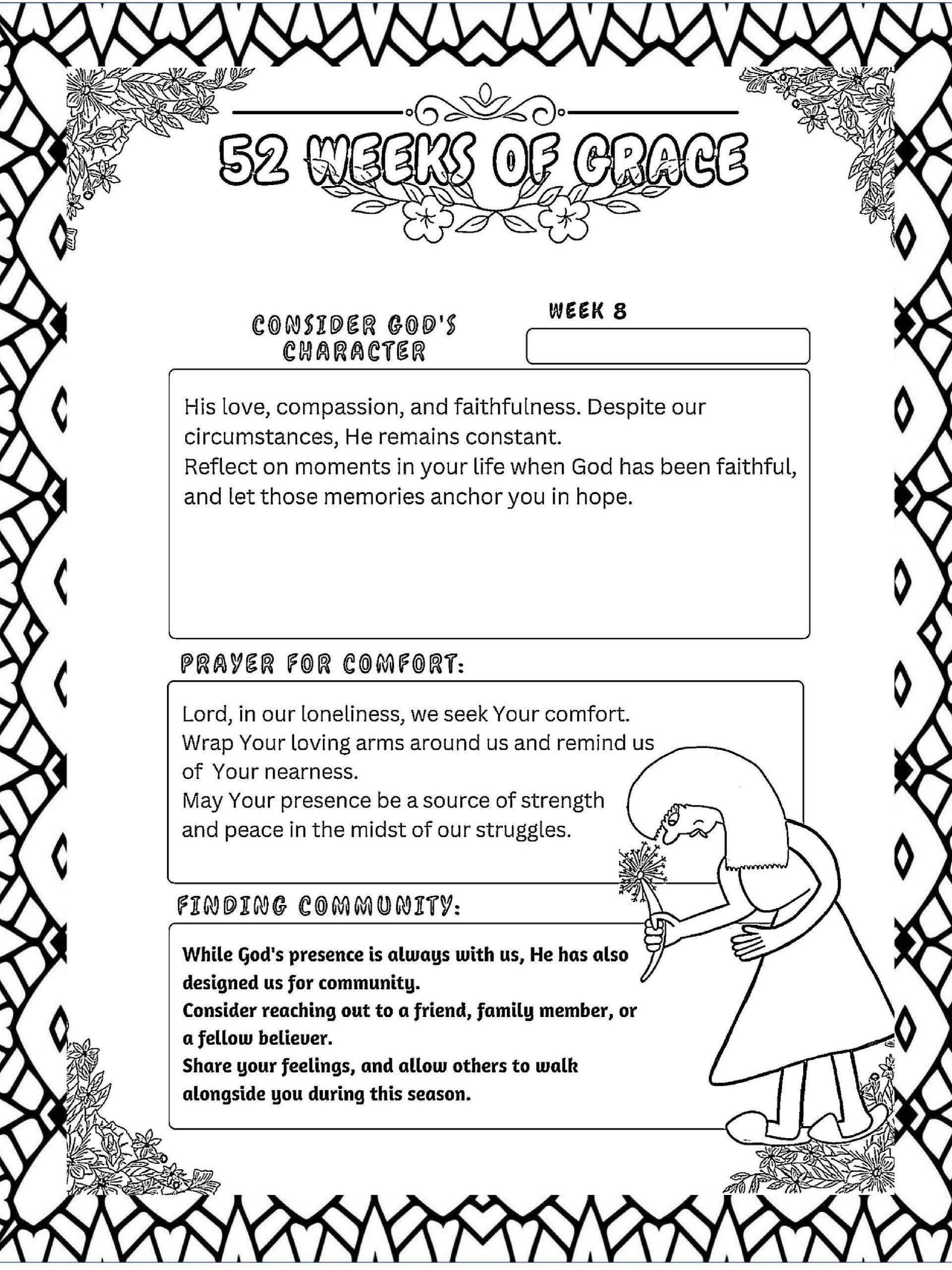52 Weeks of Grace Christian Coloring Devotional product image (9)