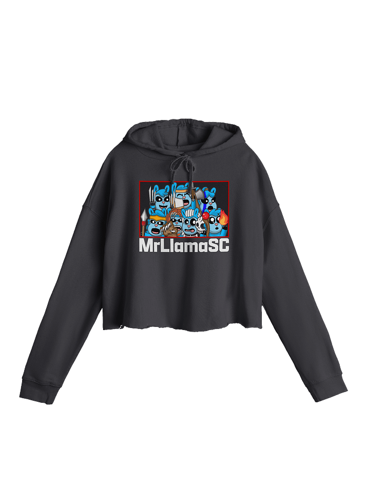MrLlamaSC Llama Family Women's Cropped Hoodie product image (3)