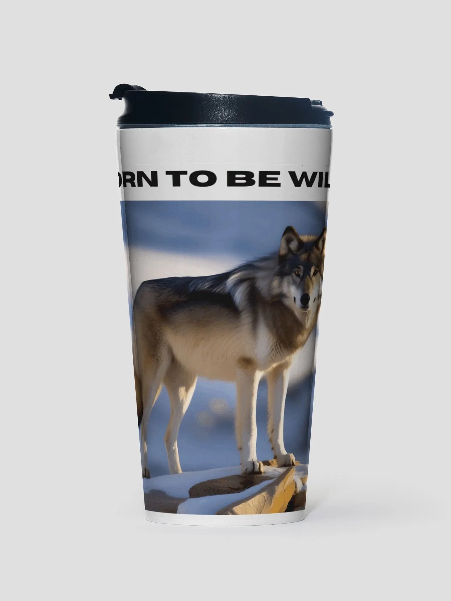 Wild Wolf Stainless Steel Travel Mug product image (1)
