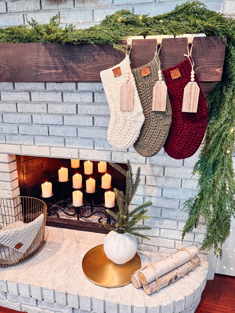 Festive Snowy Wheat Crochet Stocking Pattern product image (3)
