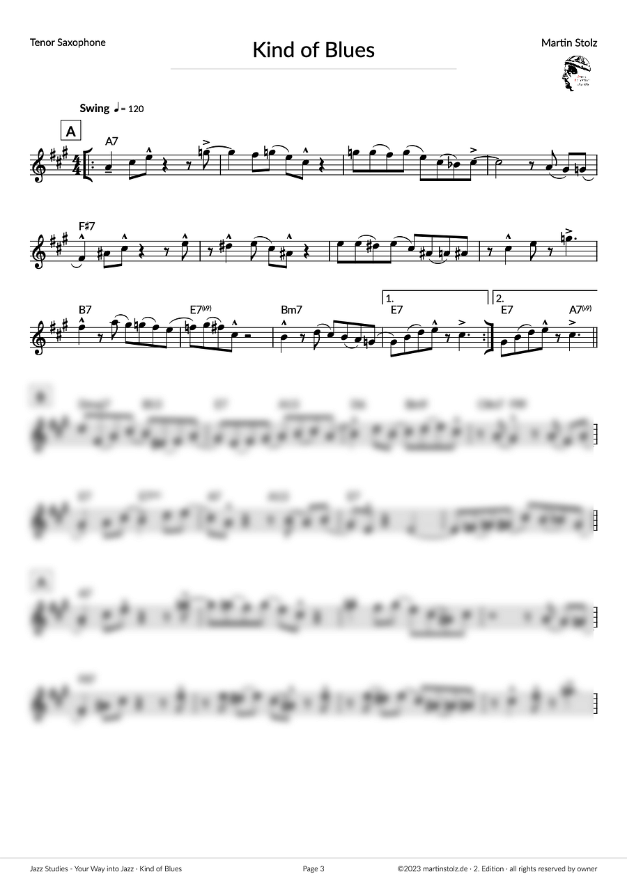 Kind of Blues - Tenor Saxophone (Exercise 5 Jazz Studies) product image (3)