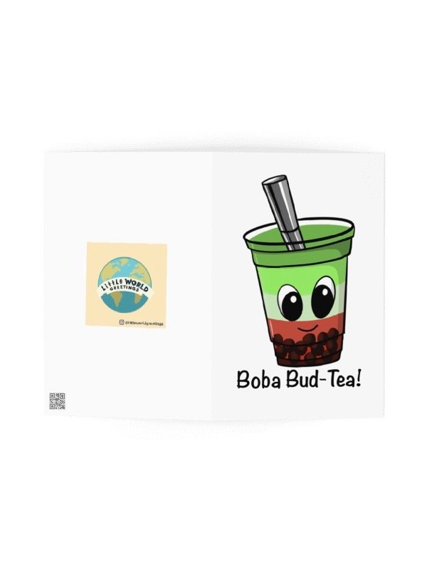 Strawberry Matcha Bud-Tea Greeting Card product image (4)