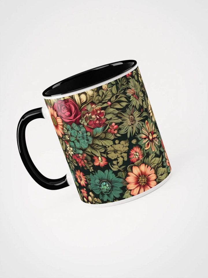 Coffee Mug with Color Inside - Wilted Boho Floral Design product image (2)