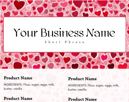 Valentines Hearts Cake Tasting Label Templates product image (8)
