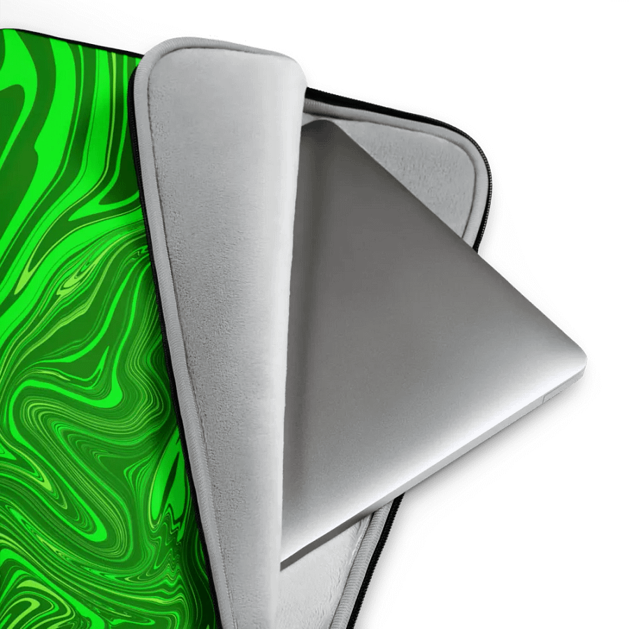 Laptop Sleeve - Different Shades of Green Digital Fluid Art product image (4)