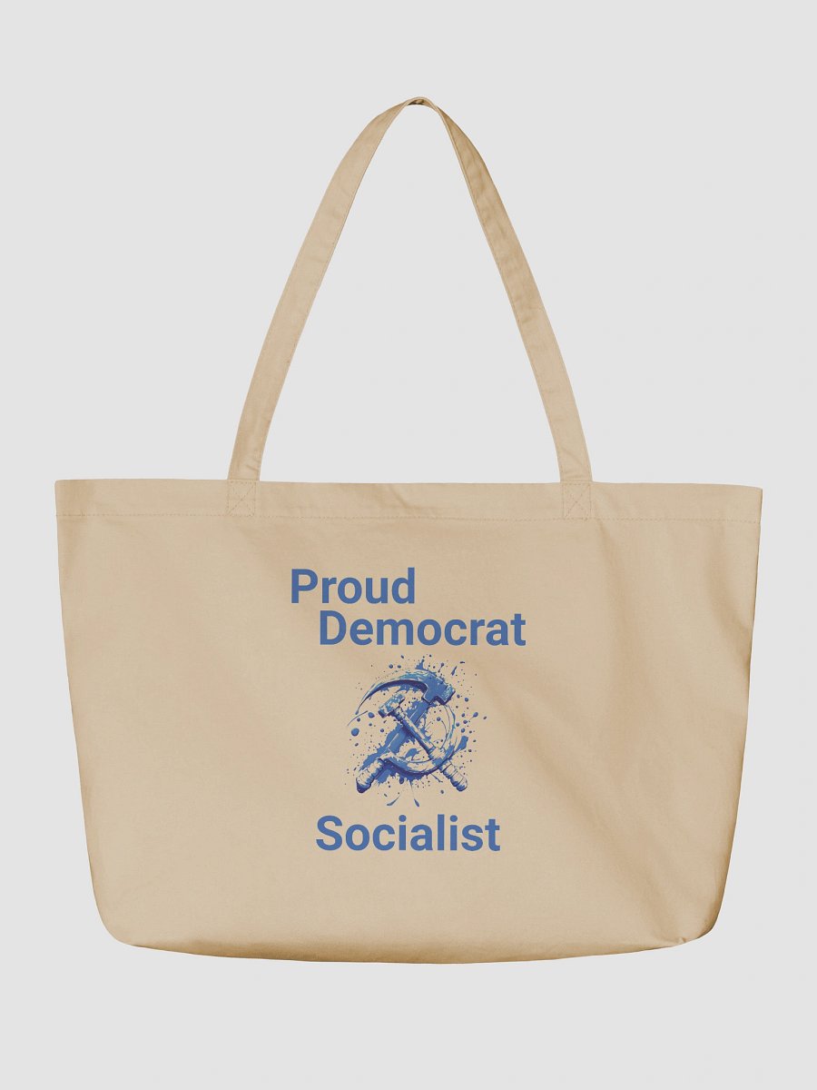 Proud Democrat Socialist tote bag - blue ink design product image (2)