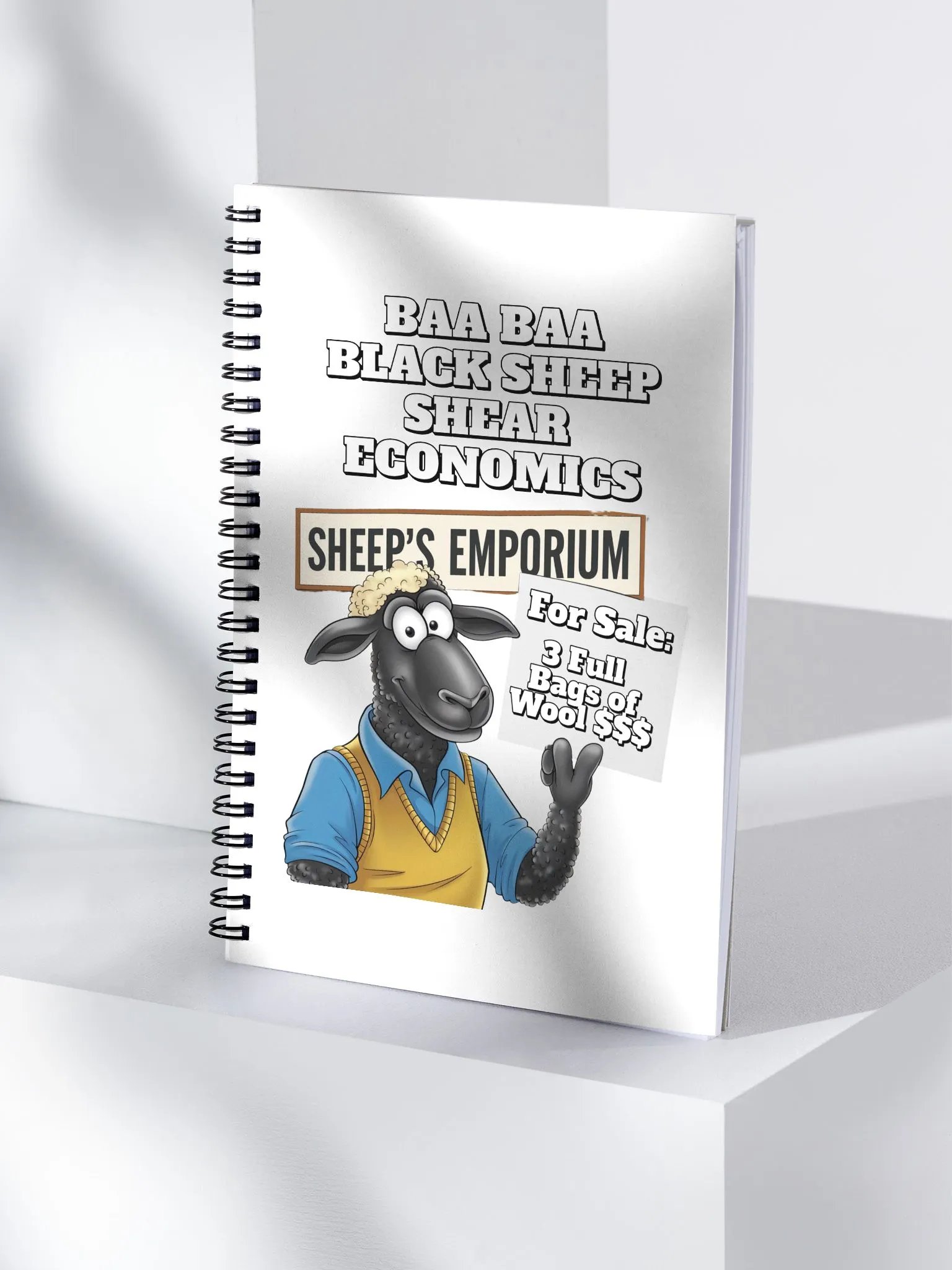 Baa Baa Black Sheep - The Entrepreneur - Funny Spiral Notebook product image (1)
