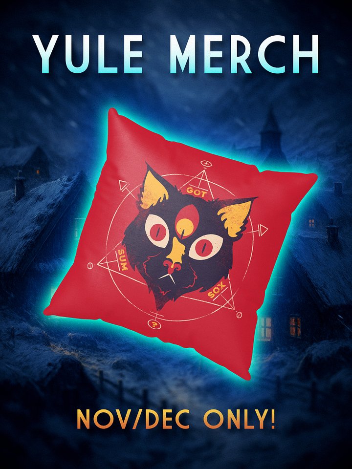 Jólakötturinn 2025 X-Mas Pillow product image (1)