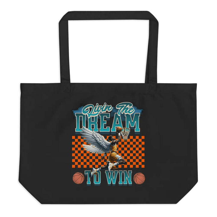 Livin The Dream To Win Basketball Dunk Angel Wings Tote Bag product image (1)
