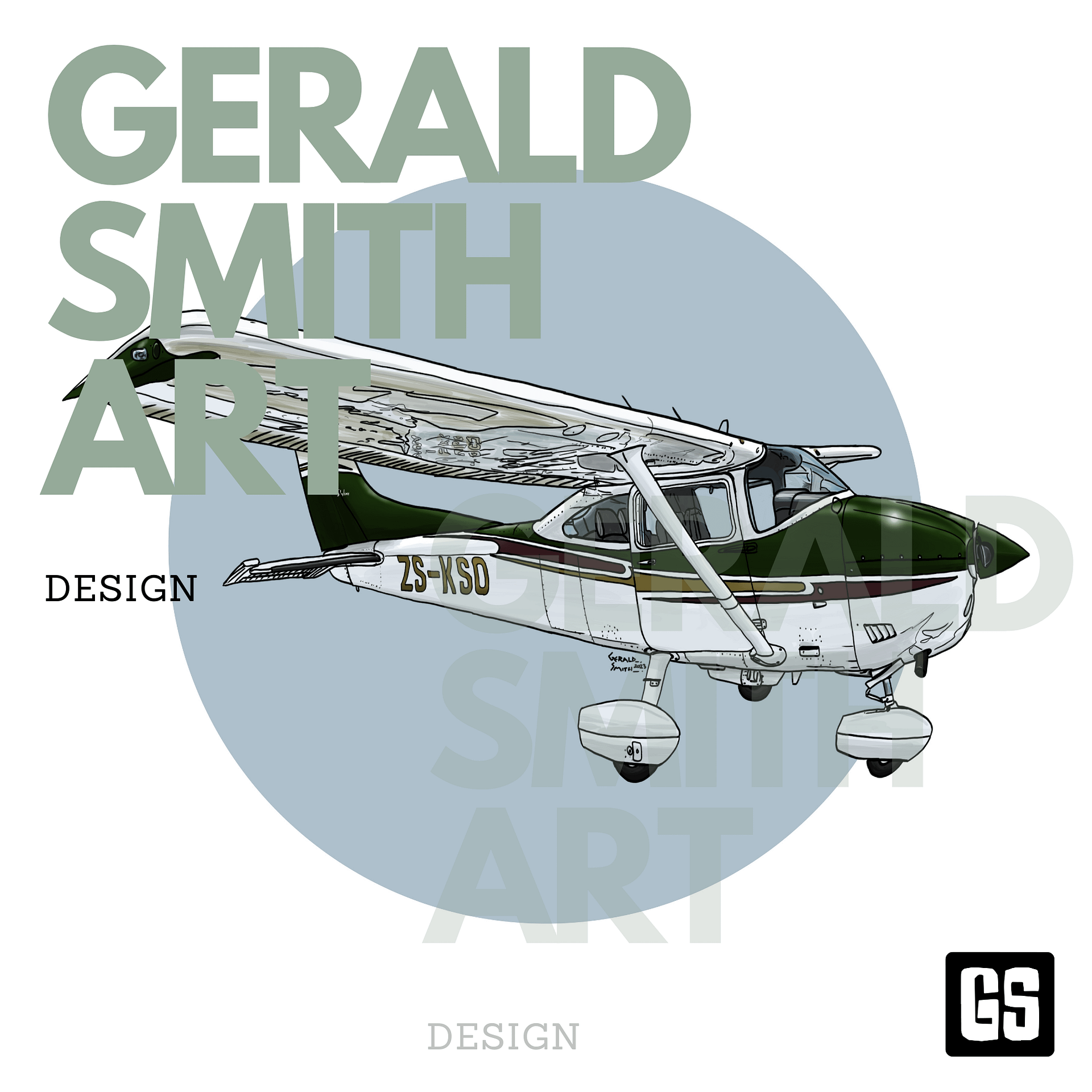 Cessna 182 Square Size Digital Printable Aviation Wall Art Ideal Pilot Gift product image (1)