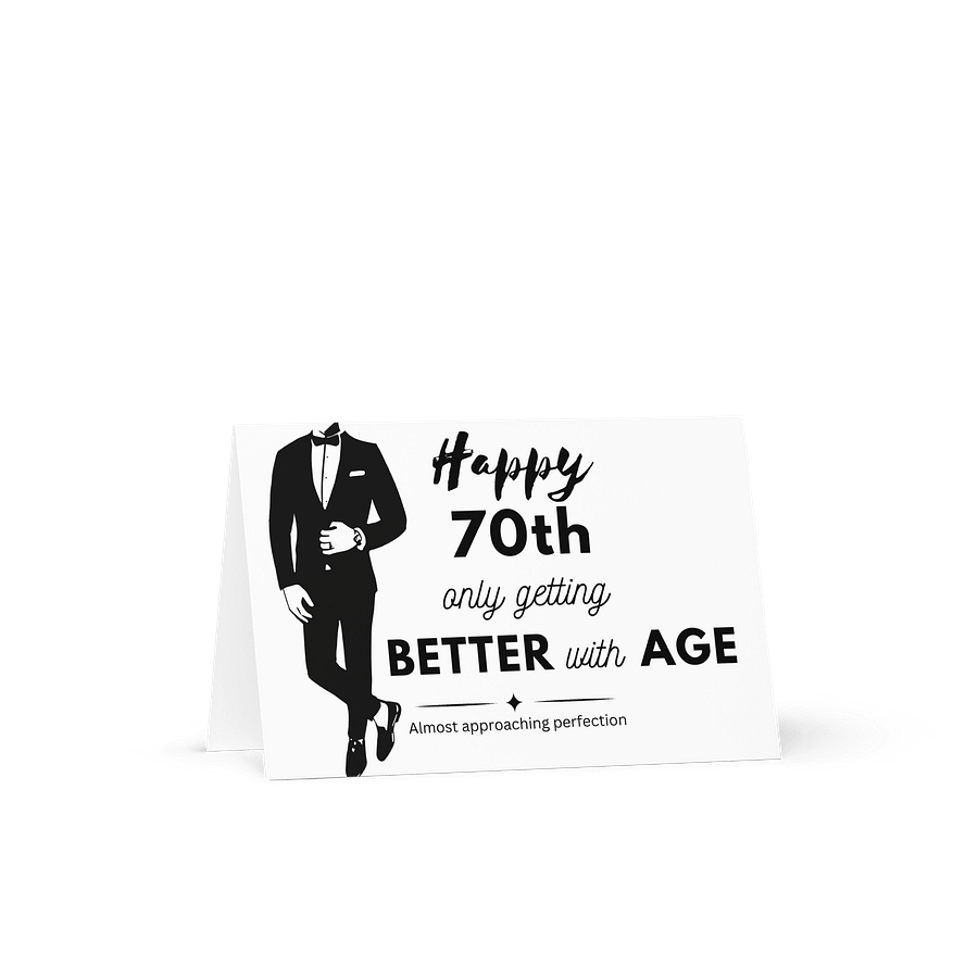 Happy 70th Birthday Card Man in a Tux product image (2)