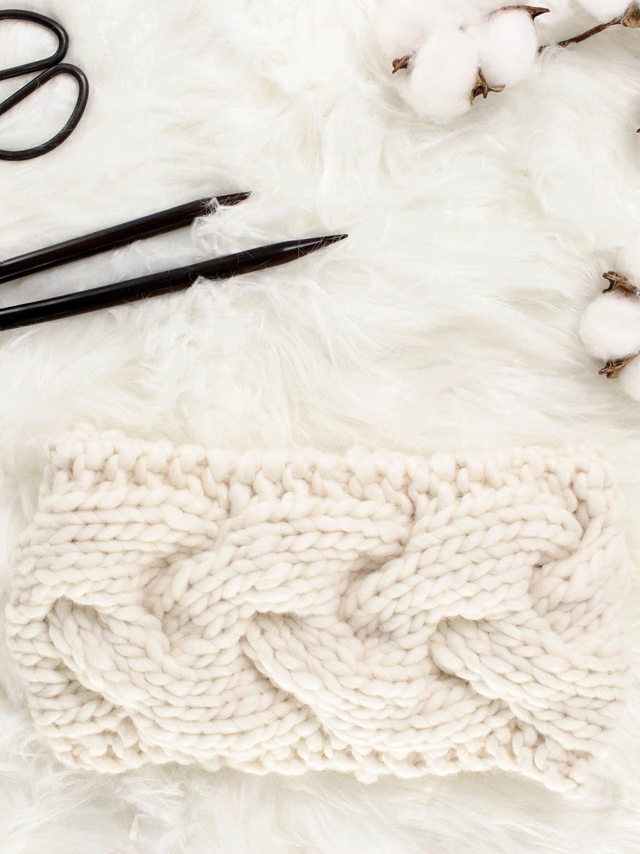 Braided Cable Headband Knitting Pattern - Goodness product image (1)