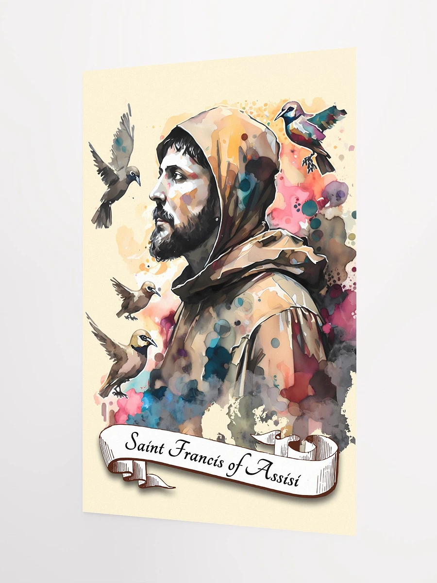 Saint Francis Of Assisi Patron Saint of Italy, Ecologists, Merchants, Animals, Environment Matte Poster product image (5)