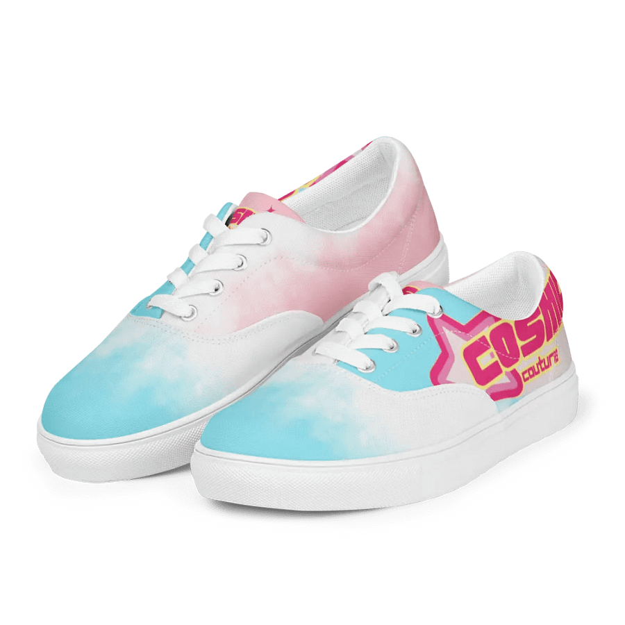 Cosmic Couture Cotton Candy Men's Lace-Up Canvas Shoes product image (8)