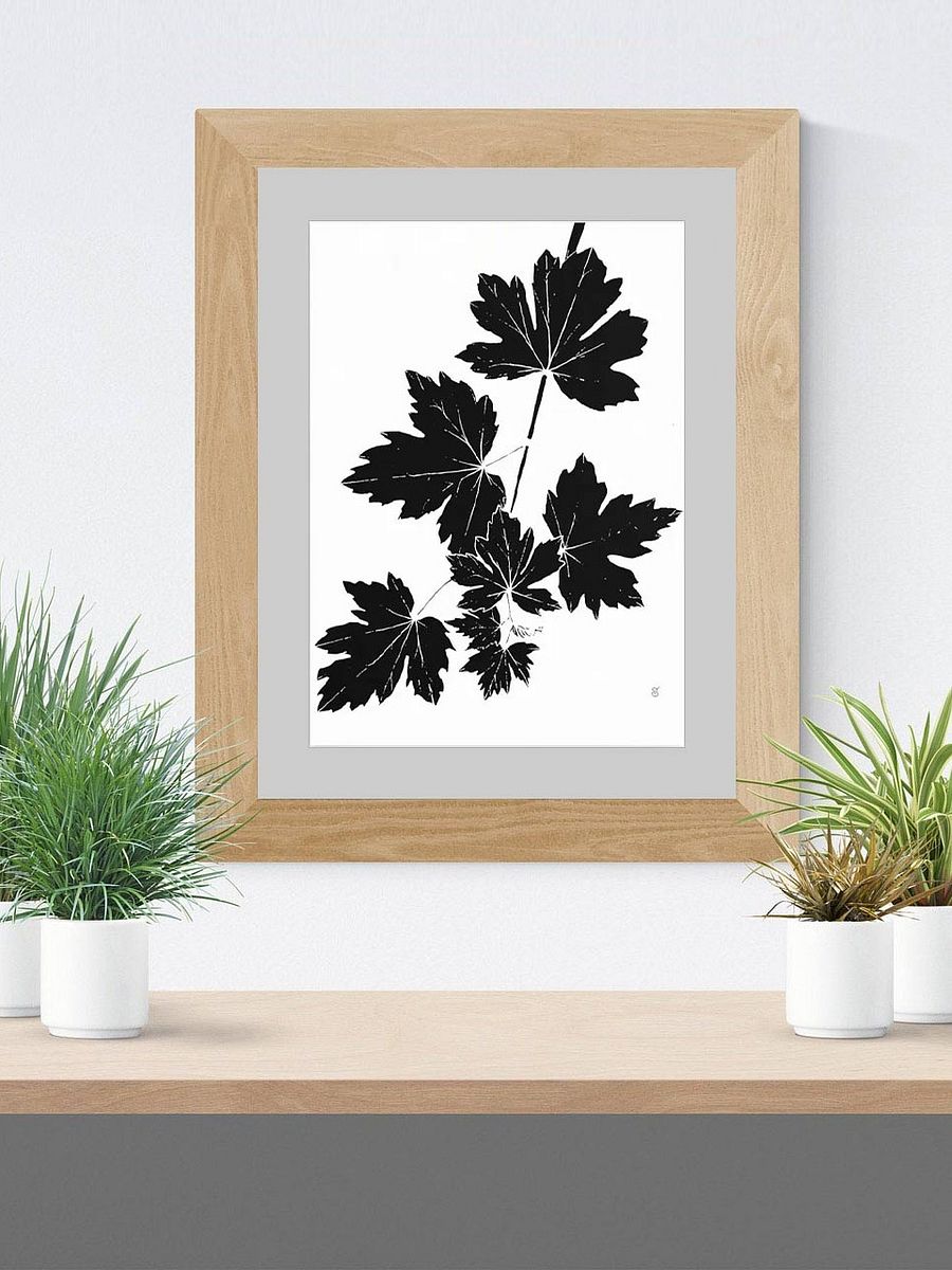Luminous Leaf Cluster Matte Poster - Grape Leaves Light product image (7)